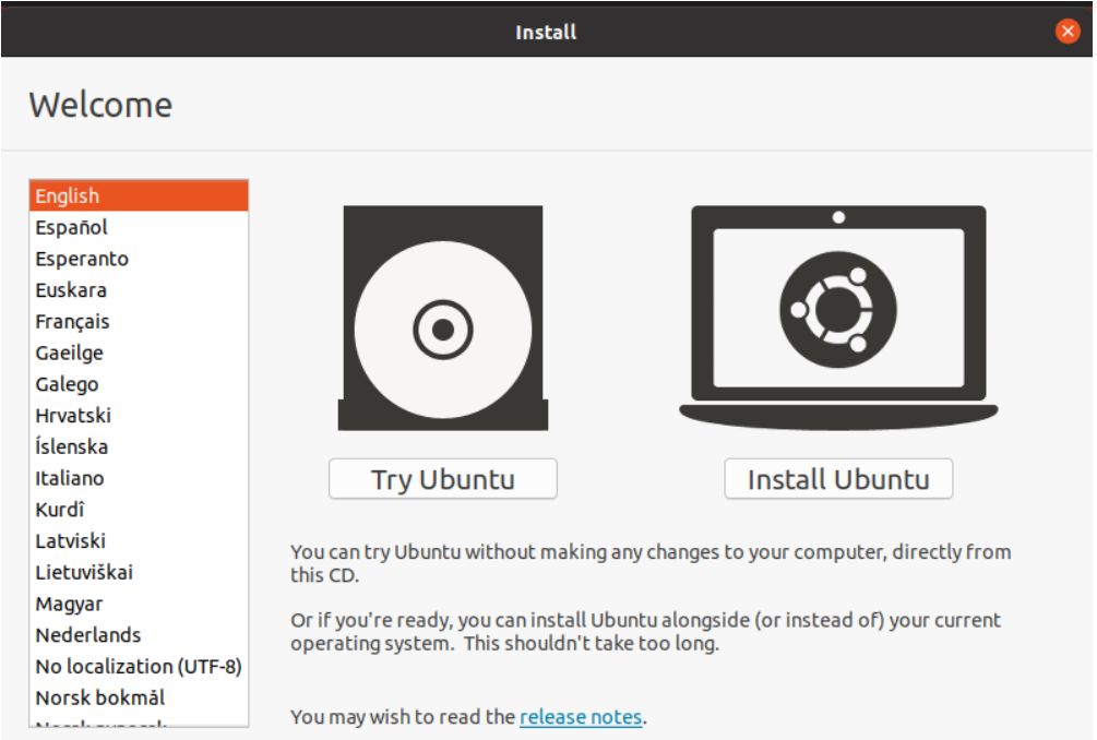 Chúng ta bấm Install Ubuntu để thực hiện việc cài đặt.