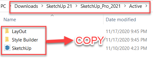 Copy các file trong thư mục active