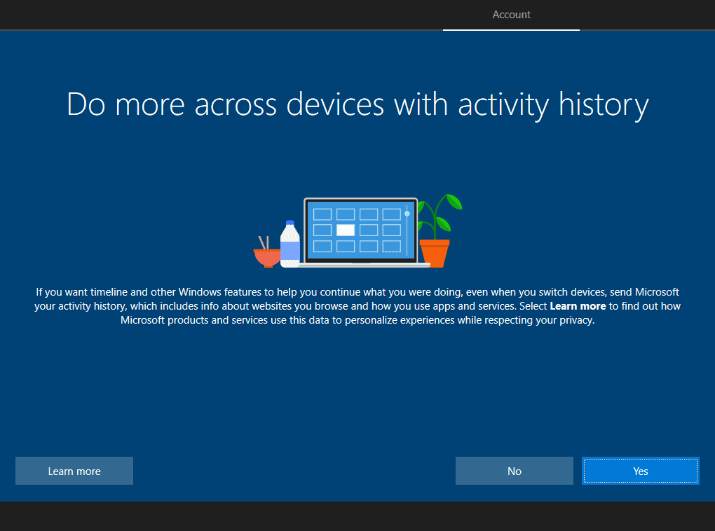 Lịch sử hoạt động Windows